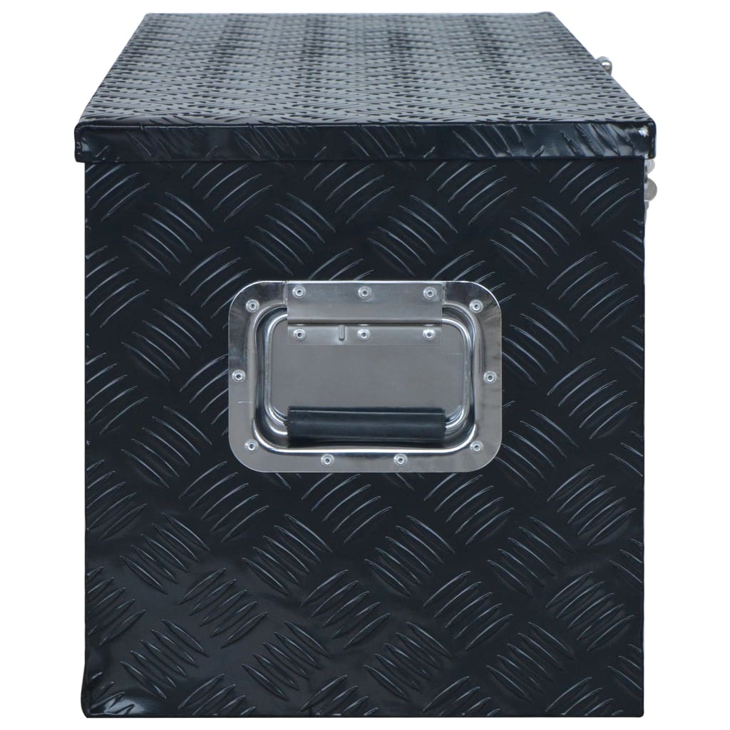 vidaXL alumiiniumist kast 1085 x 370 x 400 mm, must