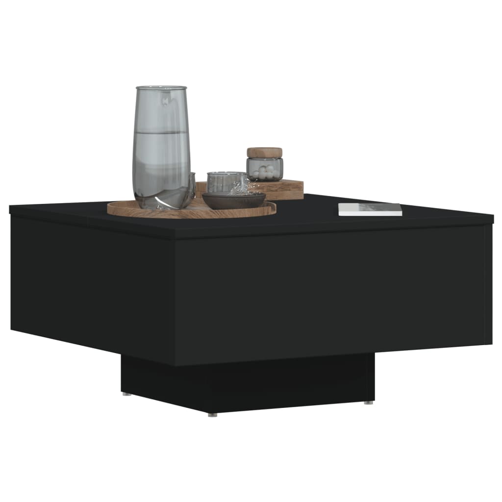 vidaXL kohvilaud, must, 60 x 60 x 31,5 cm, puitlaastplaat