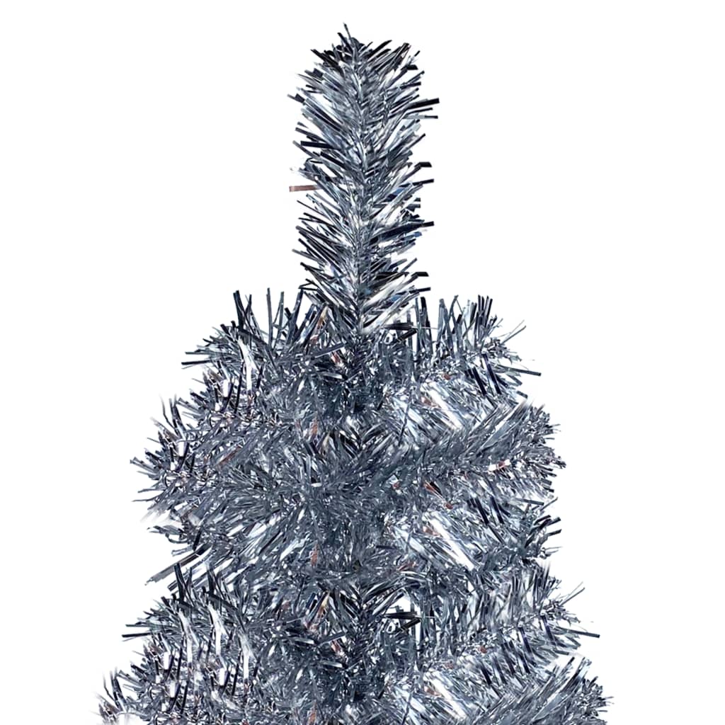 vidaXL kitsas jõulukuusk, hõbedane, 120 cm