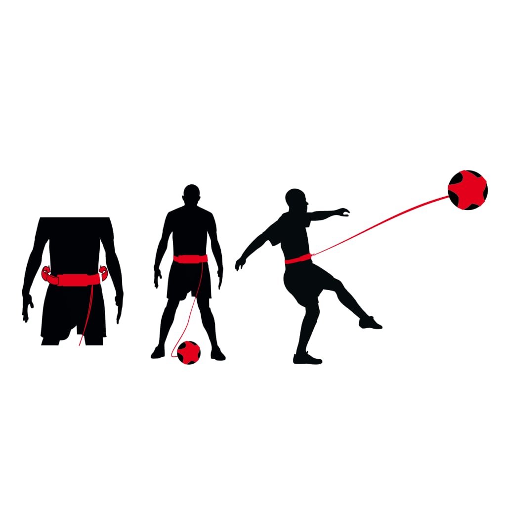 Avento jalgpalli treeningvahend, must ja punane