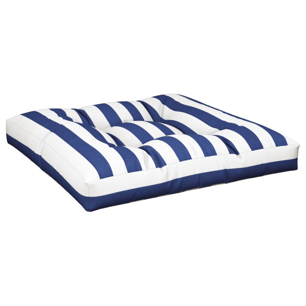 vidaXL euroaluse istmepadjad, 2 tk, sinise/valge triibuline, kangas