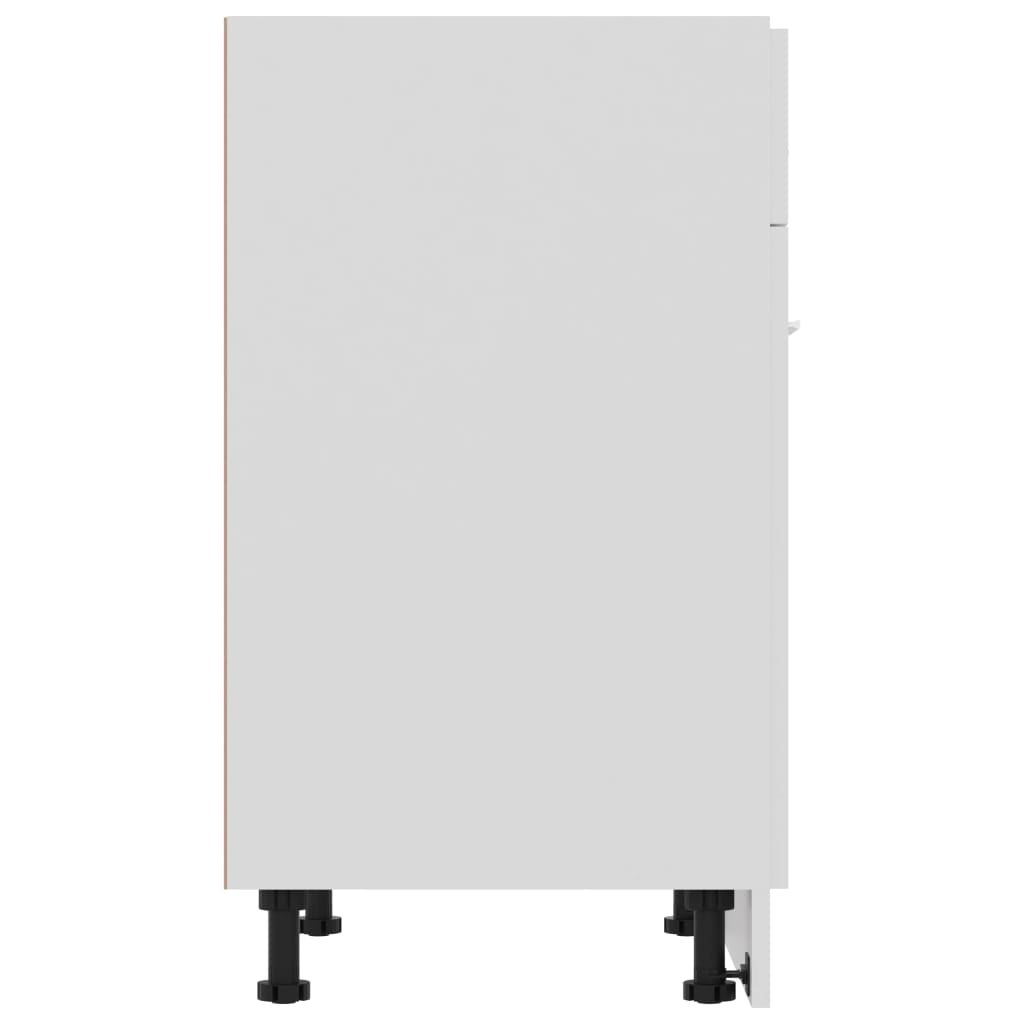 vidaXL köögikapp, valge, 60 x 46 x 81,5 cm, puitlaastplaat