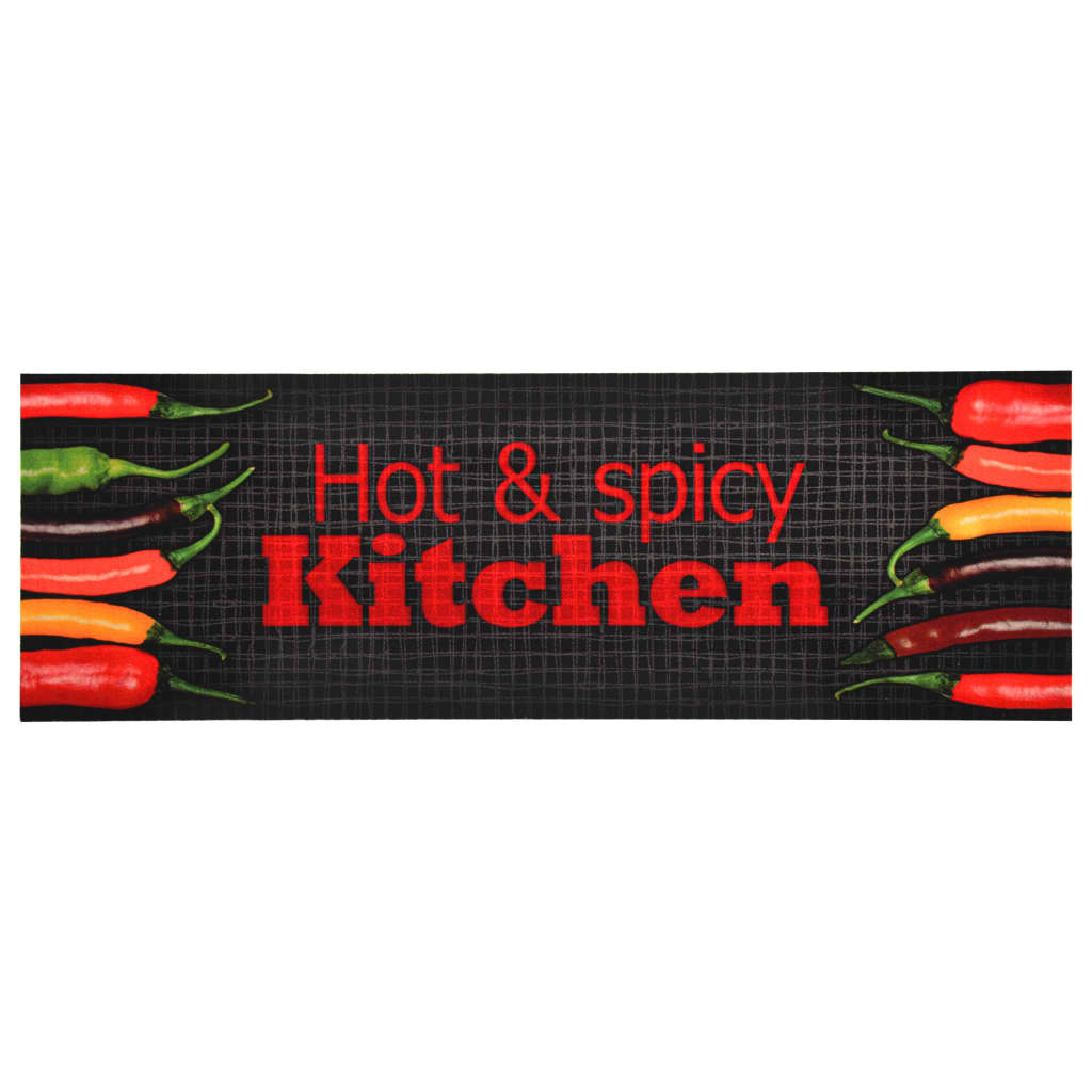 vidaXL köögi põrandamatt, pestav, Hot&Spicy 45 x 150 cm