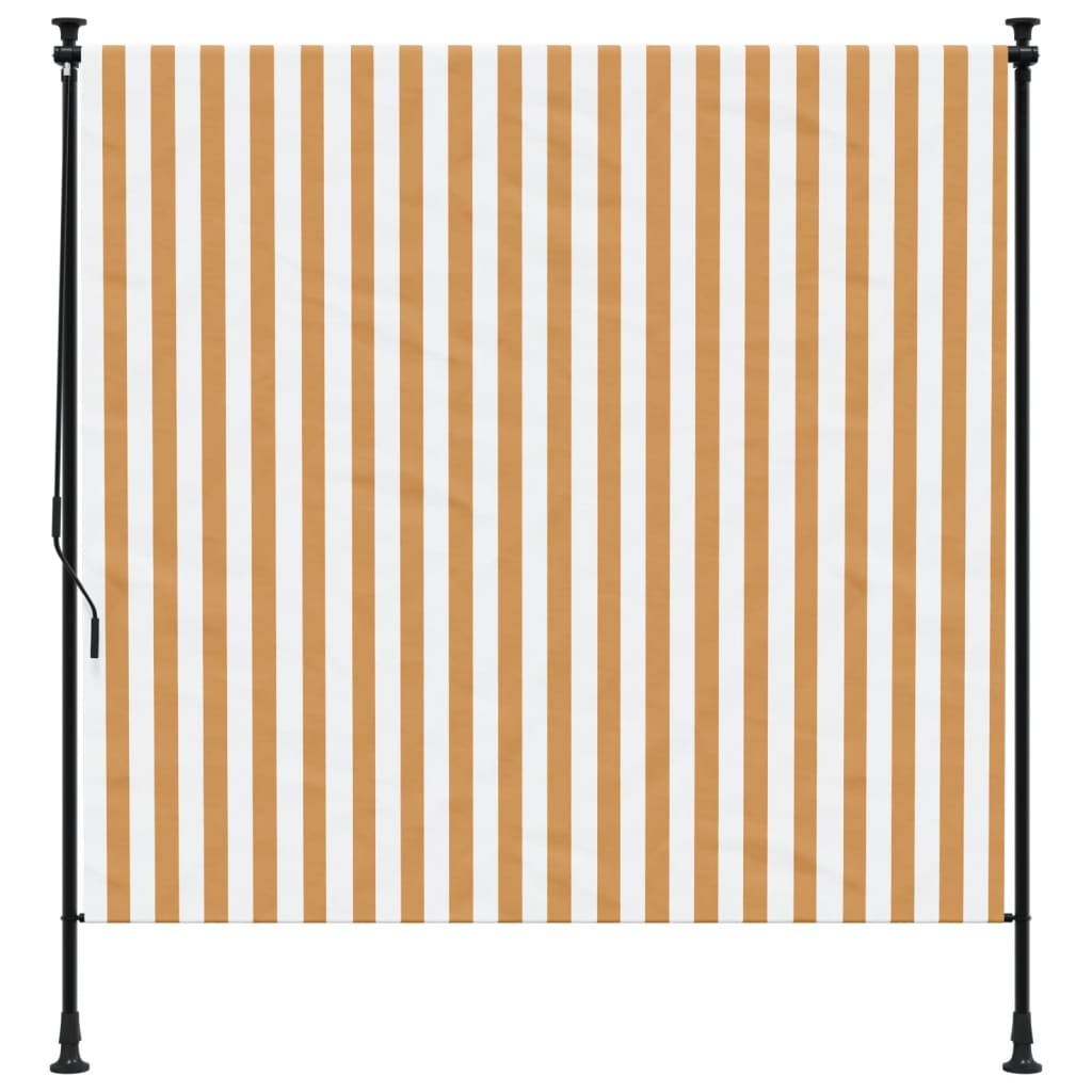 vidaXL väliruloo, oranž ja valge, 150 x 270 cm, kangas ja teras