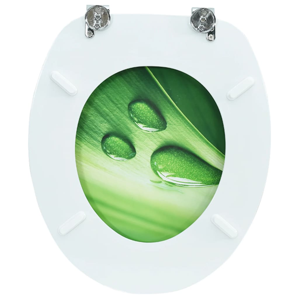 vidaXL WC prill-laud kaanega, MDF, roheline, veetilgadisainiga