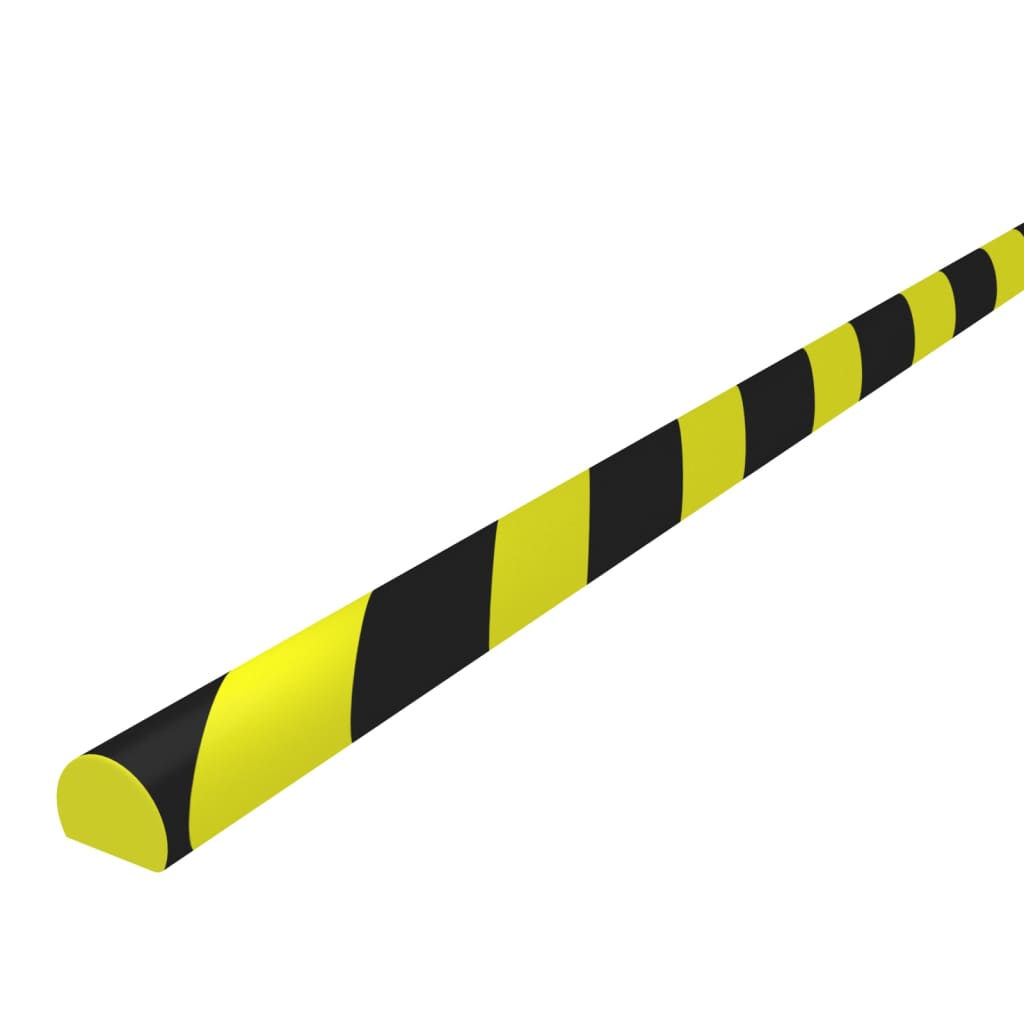 vidaXl nurgakaitse, kollane ja must, 4 x 3 x 100 cm, PU