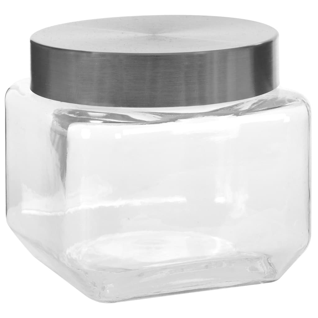 vidaXL klaasist säilituspurgid, hõbedane kaas, 6 tk, 800 ml
