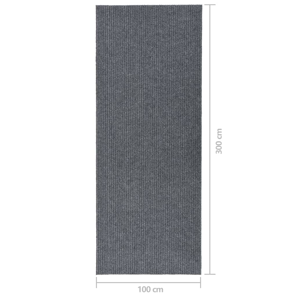 vidaXL mustust püüdev vaipkate, 100 x 300 cm, hall