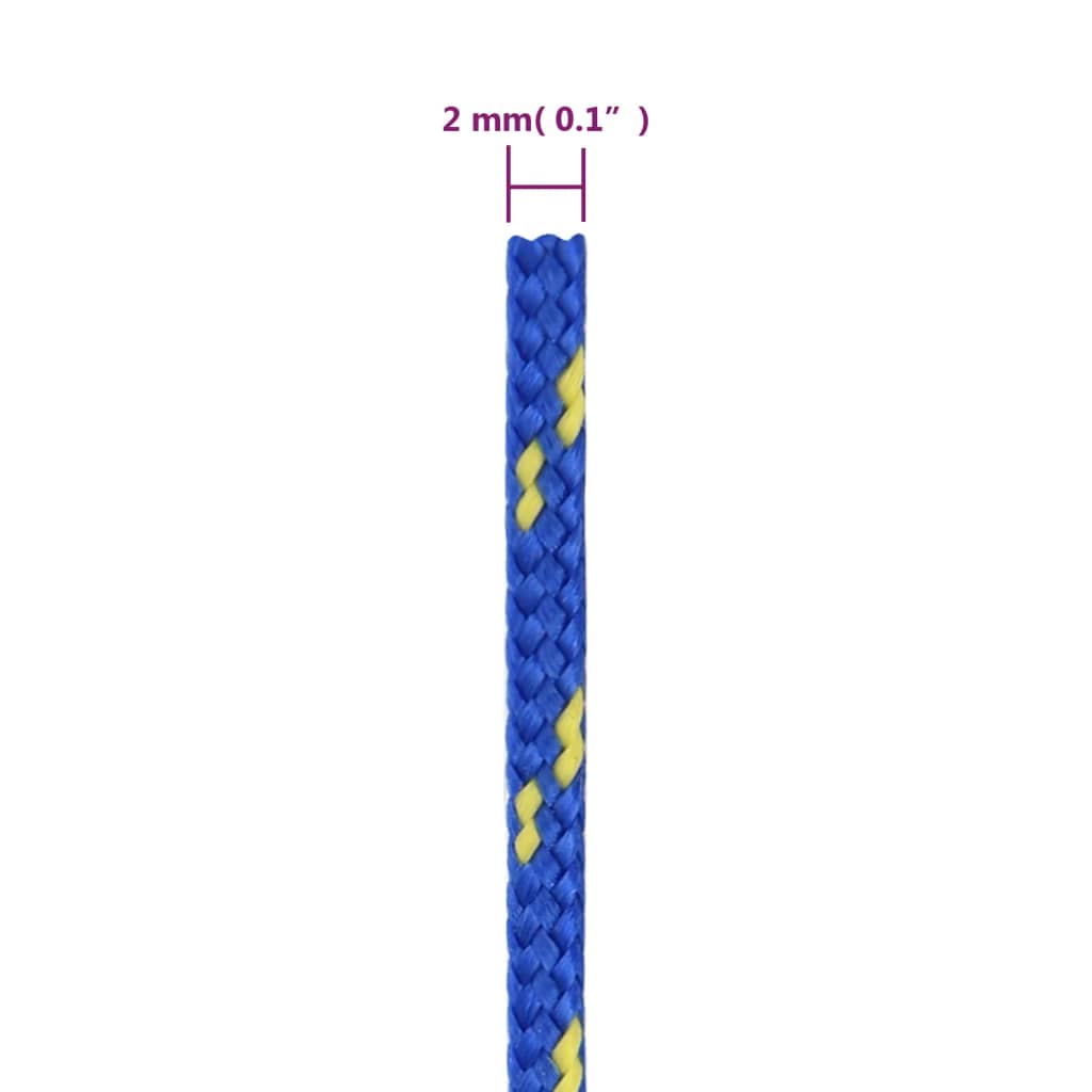 vidaXL paadiköis, sinine, 2 mm, 25 m, polüpropüleen