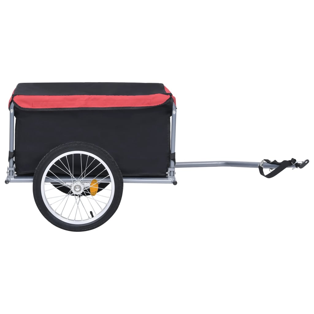 vidaXL kaubahaagis jalgrattale, must ja punane, 65 kg