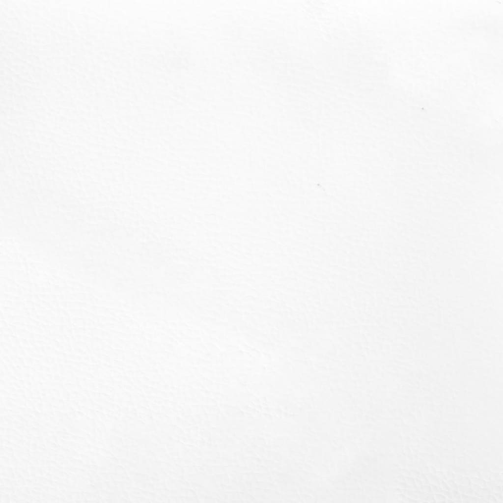 vidaXL voodipeats servadega, valge, 83x16x78/88 cm, kunstnahk