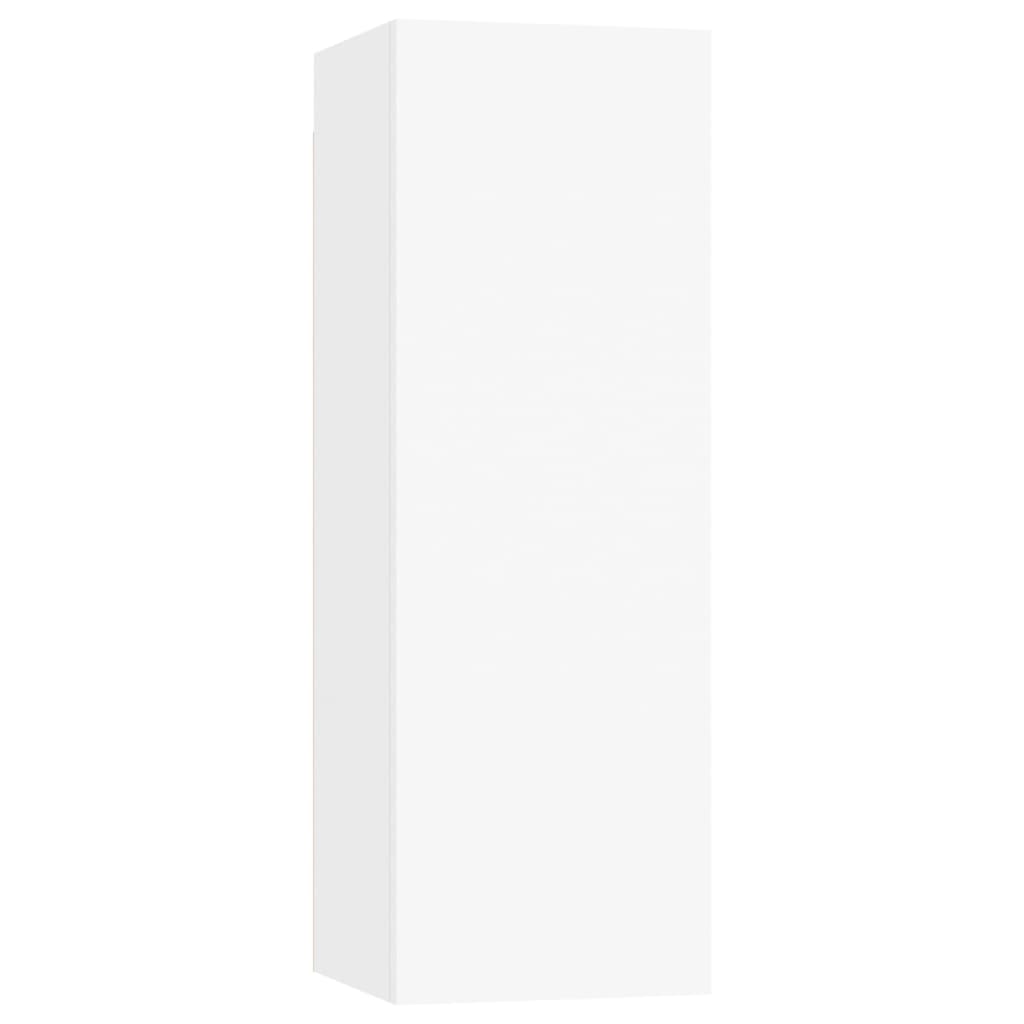 vidaXL 10-osaline telerikappide komplekt, valge, puitlaastplaat
