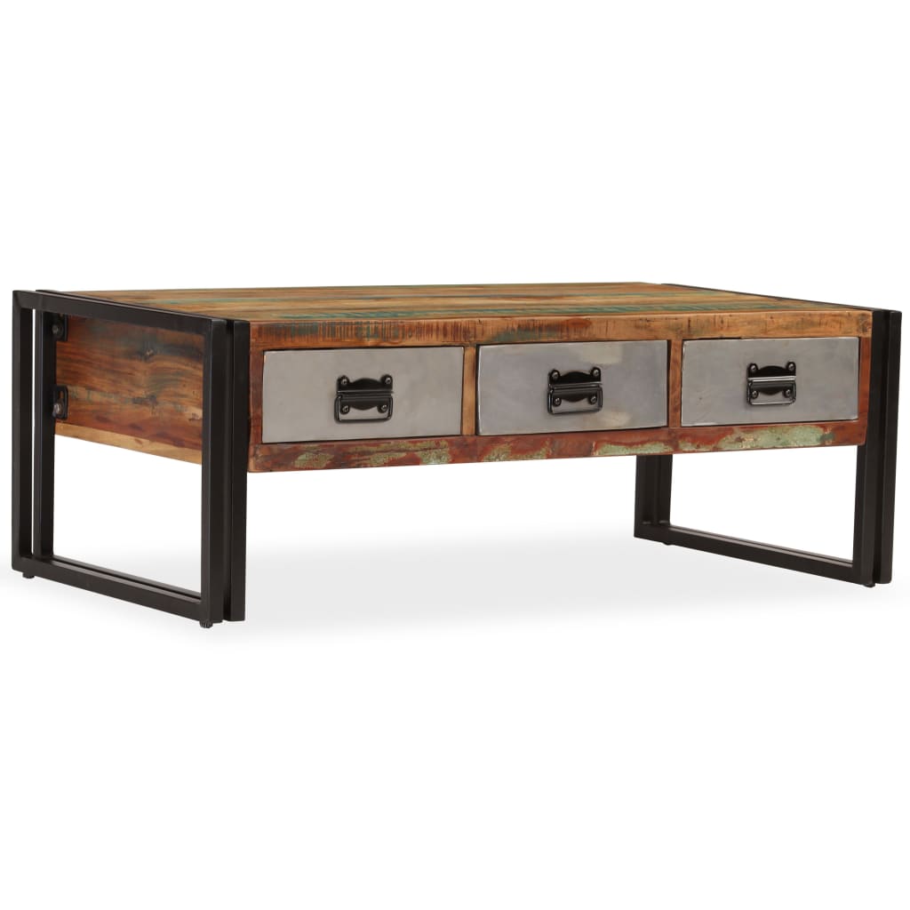 vidaXL 3 sahtliga kohvilaud taastatud puidust 100 x 50 x 35 cm