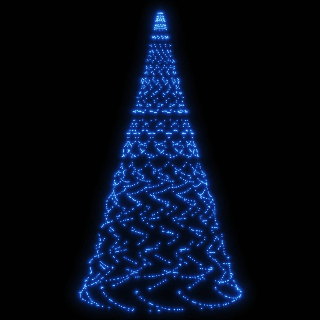 vidaXL jõulupuu vaiaga, sinine, 1400 LEDi, 500 cm
