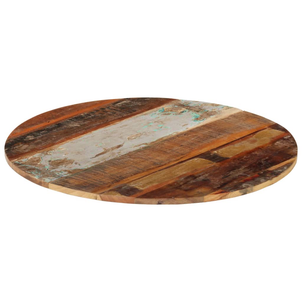 vidaXL ümmargune lauaplaat 80 cm 15–16 mm toekas taaskasutatud puit