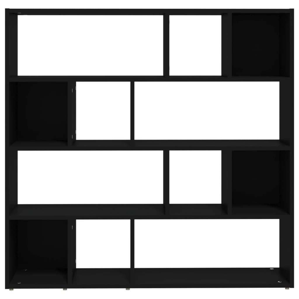 vidaXL raamaturiiul/ruumijagaja, must, 105 x 24 x 102 cm