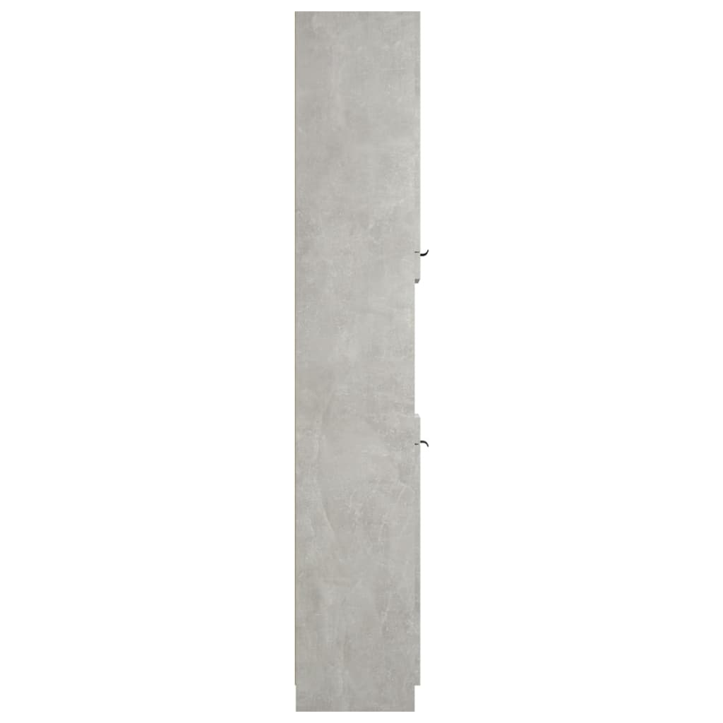 vidaXL vannitoakapp, betoonhall, 32 x 34 x 188,5 cm, tehispuit