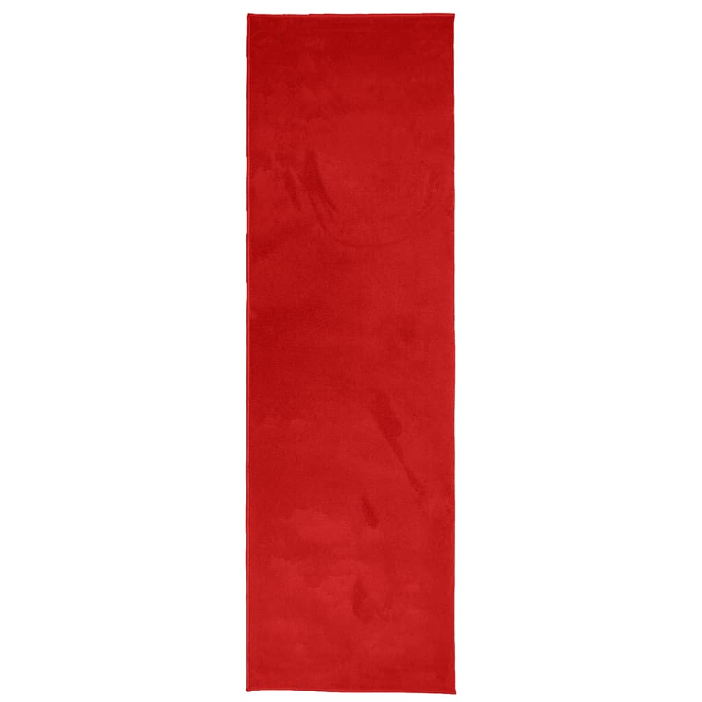 vidaXL vaip "OVIEDO" lühikese narmaga, punane, 80 x 250 cm