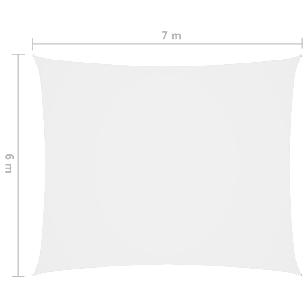 vidaXL oxford-kangast päikesepuri, ristkülik, 6 x 7 m, valge