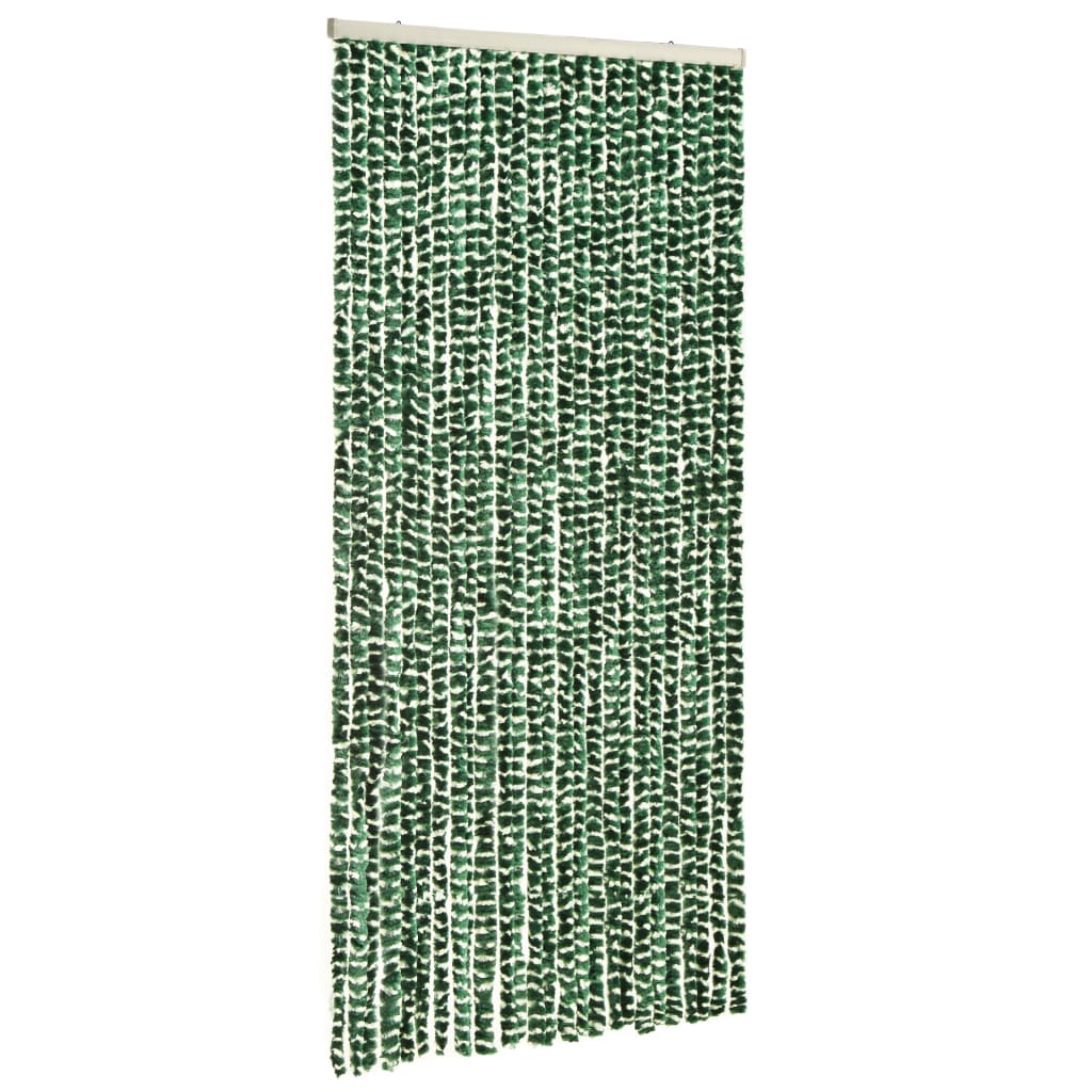 vidaXL putukakardin roheline ja valge, 100 x 220 cm, šenill