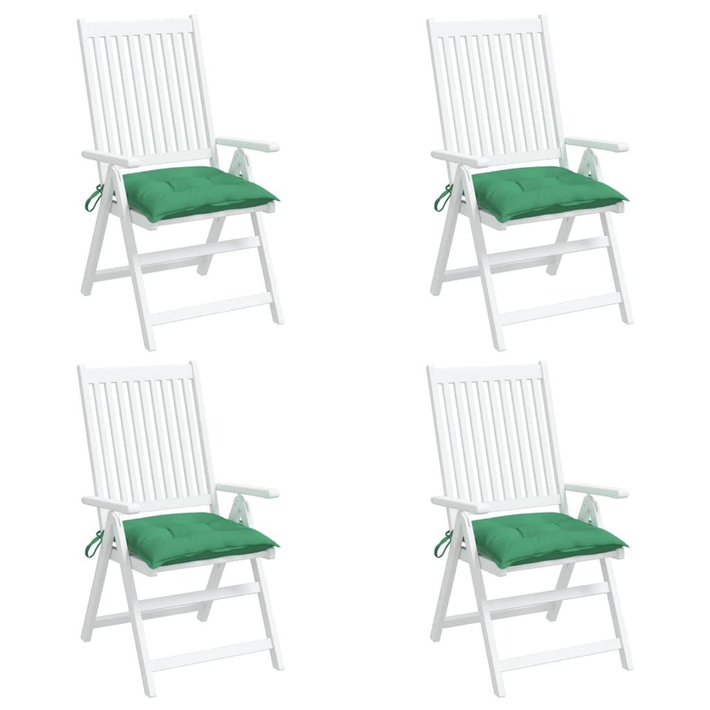 vidaXL tooli istmepadjad 4 tk, roheline, 50 x 50 x 7 cm, kangas