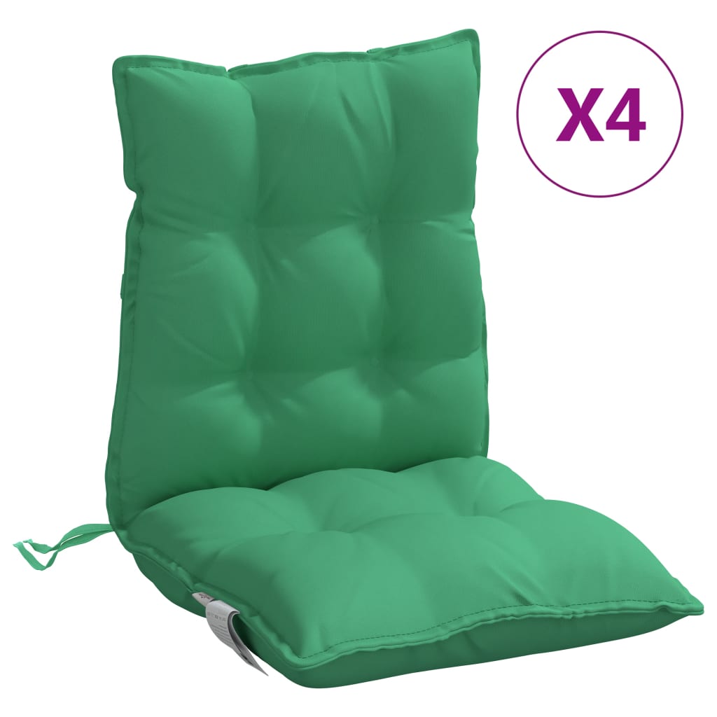vidaXL madala seljatoega toolipadjad 4 tk, roheline, oxford kangas
