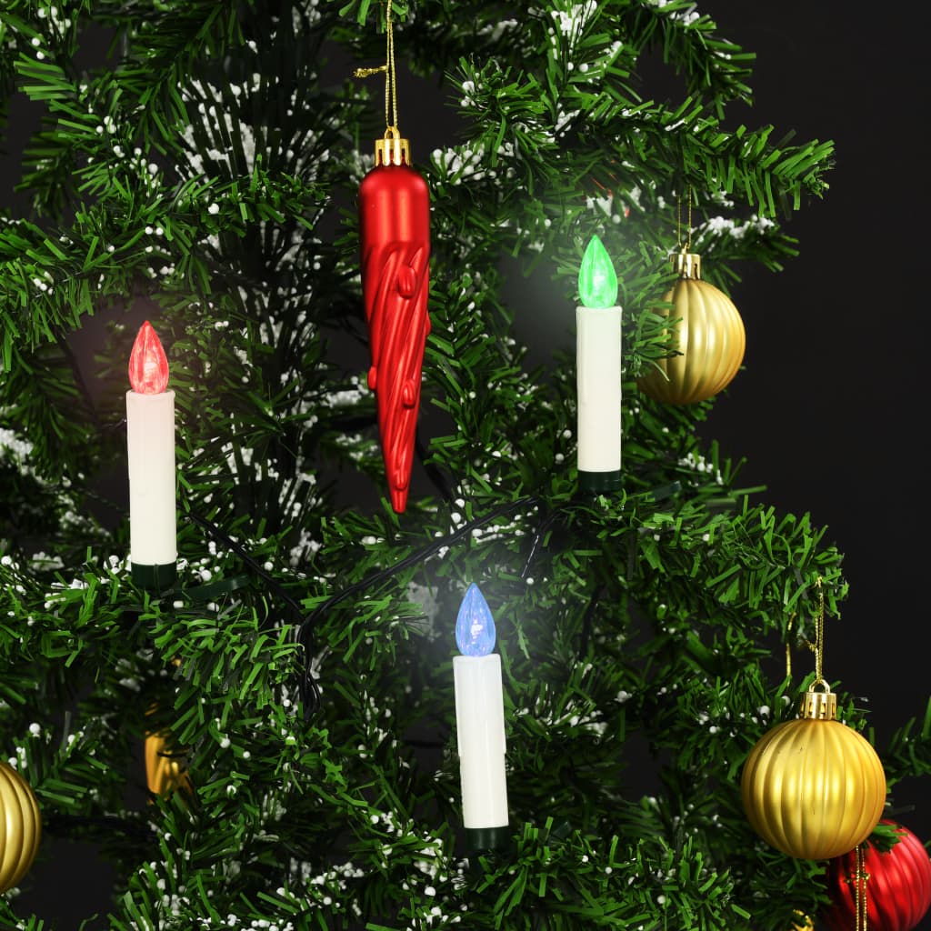 vidaXL juhtmevabad LED-jõuluküünlad puldiga, 20 tk, RGB