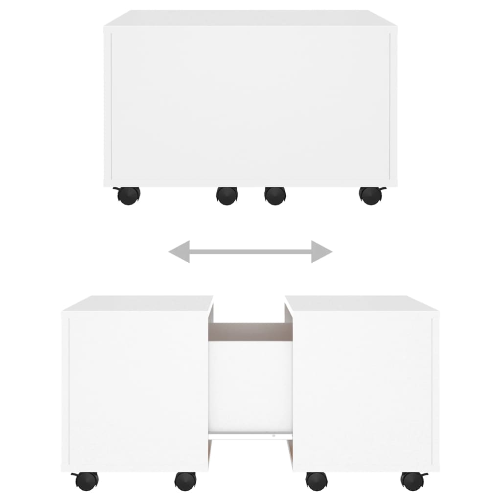 vidaXL kohvilaud, valge, 60x60x38 cm, puitlaastplaat