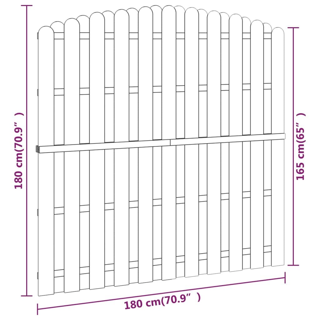 vidaXL aiapaneel, immutatud männipuit, 180 x (165-180) cm