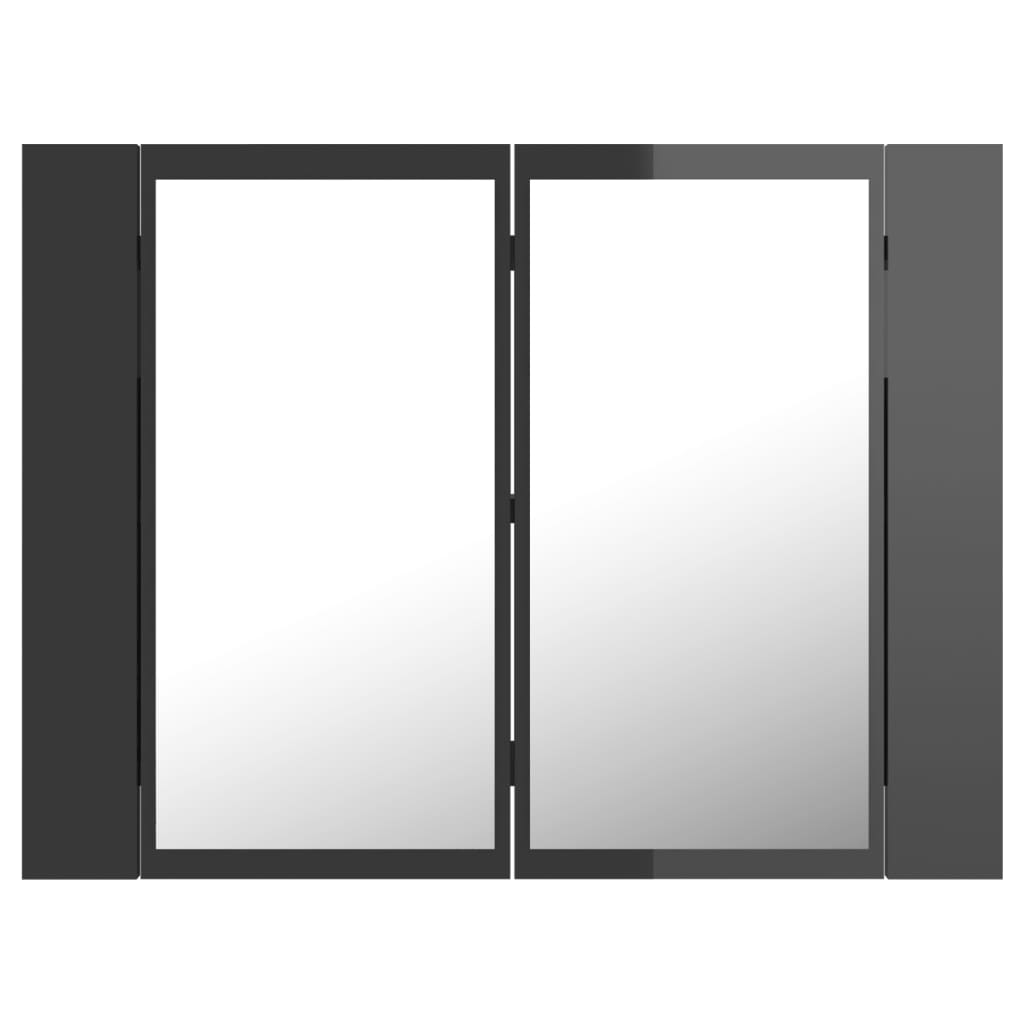 vidaXL LED-peeglikapp kõrgläikega hall 60 x 12 x 45 cm, akrüül