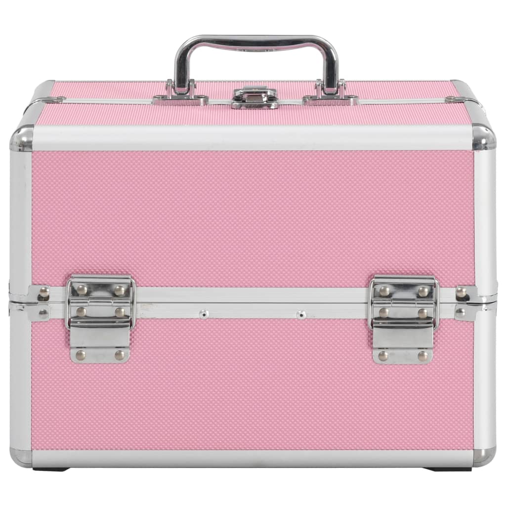 vidaXL jumestuskohver, 22 x 30 x 21 cm, roosa, alumiinium
