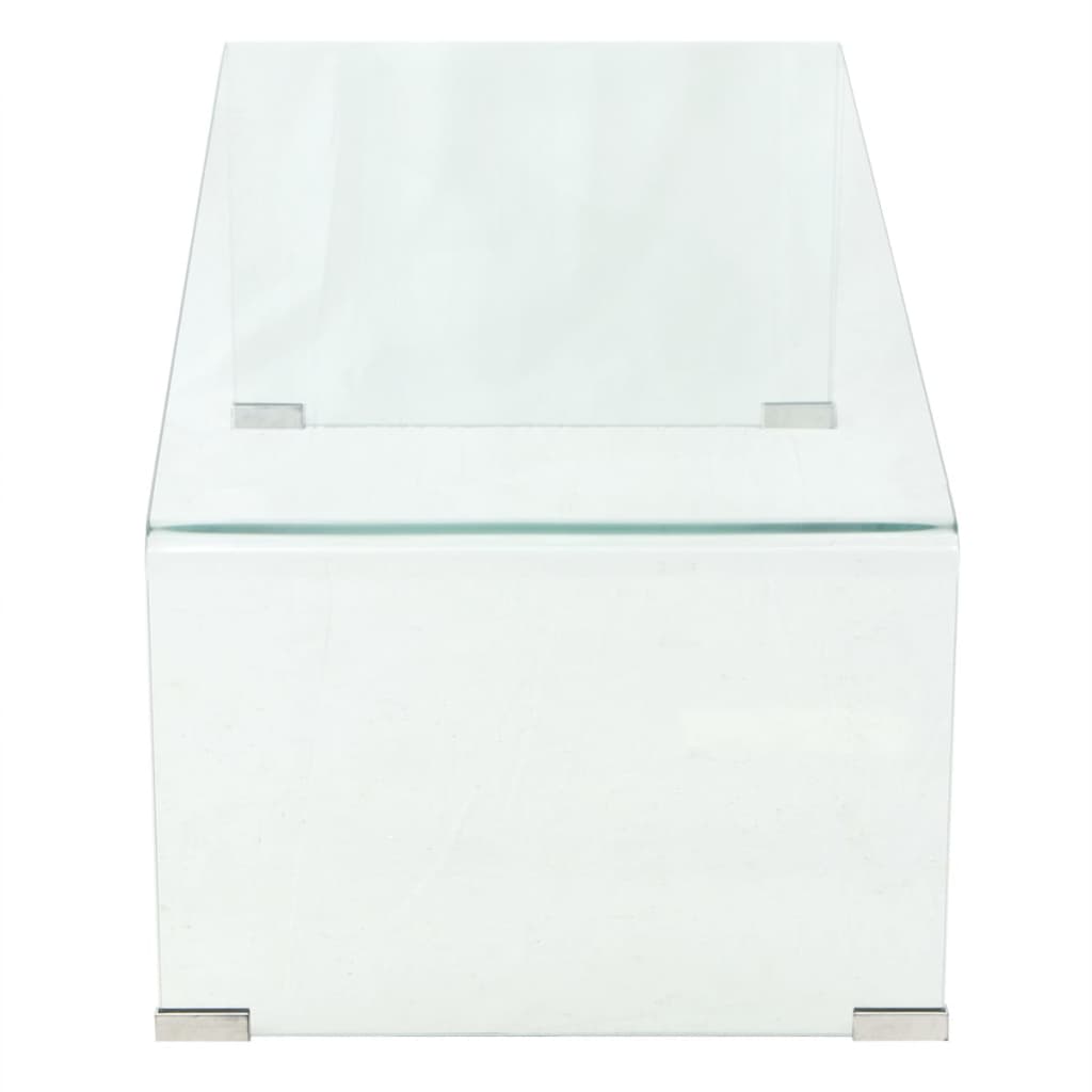 vidaXL karastatud klaasist kohvilaud 98x45x30 cm läbipaistev