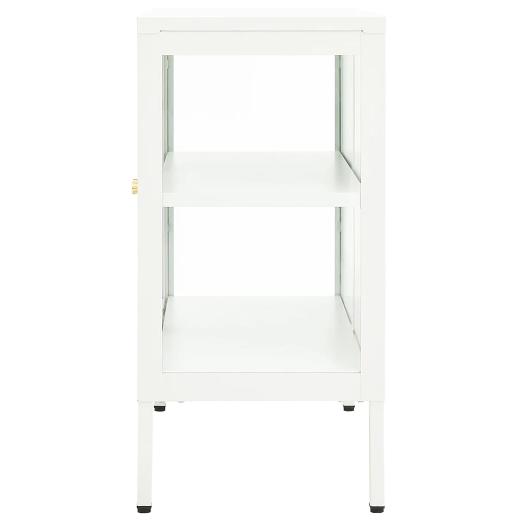 vidaXL puhvetkapp, valge, 70 x 35 x 70 cm, teras ja klaas