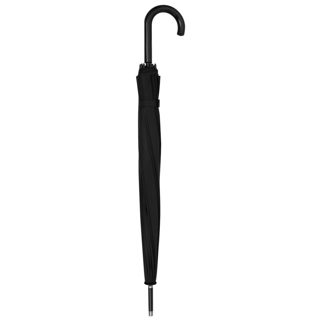 vidaXL automaatne vihmavari, must, 105 cm