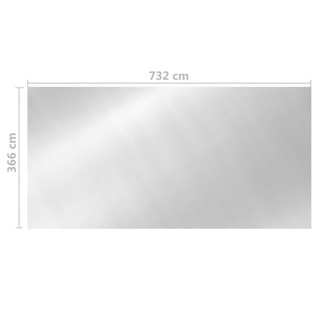 vidaXL basseinikate, hõbedane, 732 x 366 cm, PE