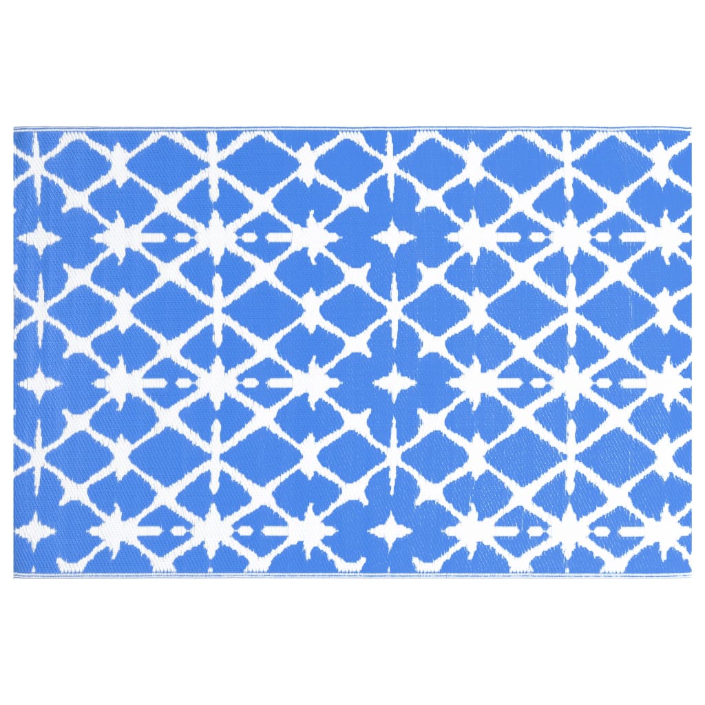 vidaXL õuevaip, sinine ja valge, 120 x 180 cm, PP