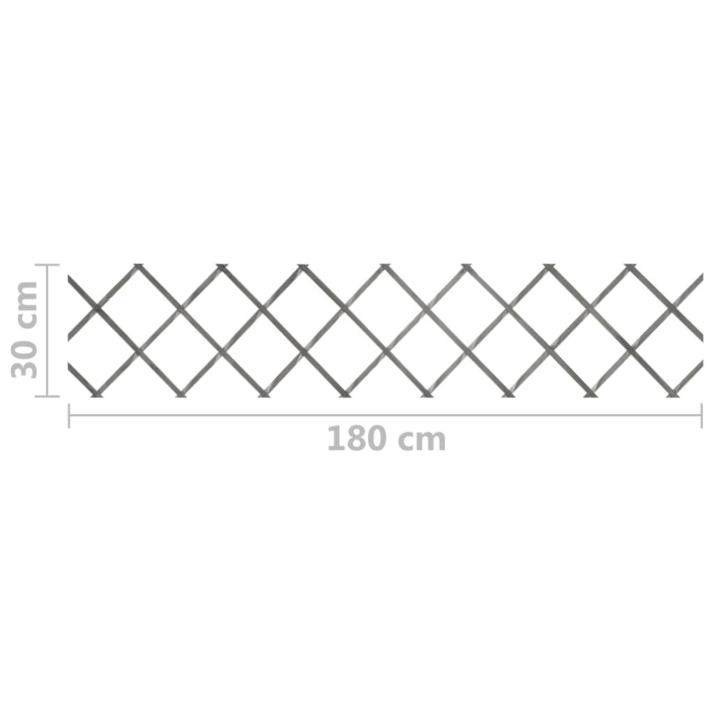 vidaXL võrkaia paneelid 5 tk, hall, nulupuit, 180 x 30 cm