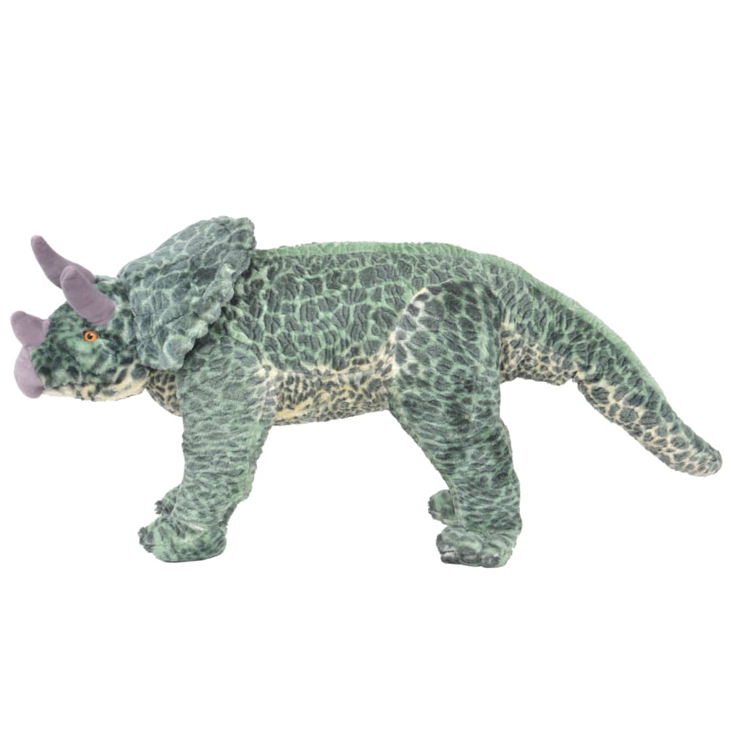 vidaXL seisev triceratops, plüüs, roheline XXL