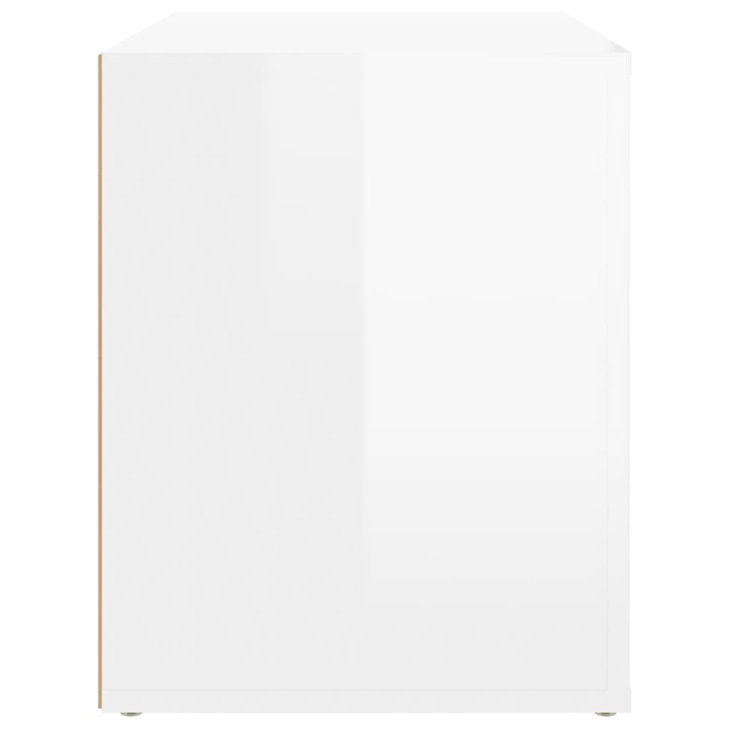 vidaXL öökapp, kõrgläikega valge, 60 x 36 x 45 cm, tehispuit