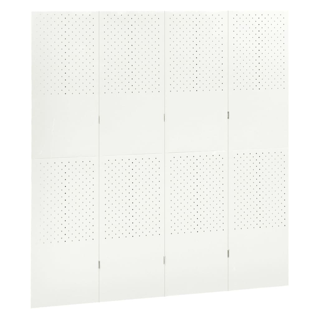 vidaXL 4 paneeliga ruumijagaja, valge, 160 x 180 cm