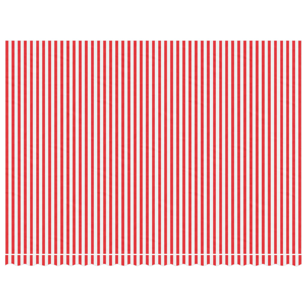 vidaXL varikatuse asenduskangas, punase ja valge triibuline, 5x3,5 m