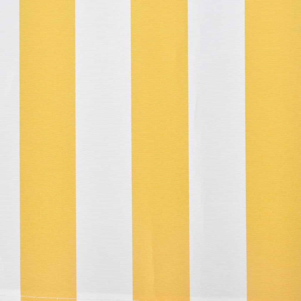 vidaXL kokkupandav varikatus, käsitsi kasutatav, 300 cm, kollane/valge