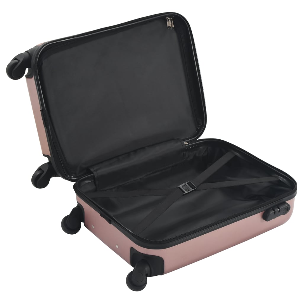 vidaXL kõvakattega kohver roosakaskuldne ABS