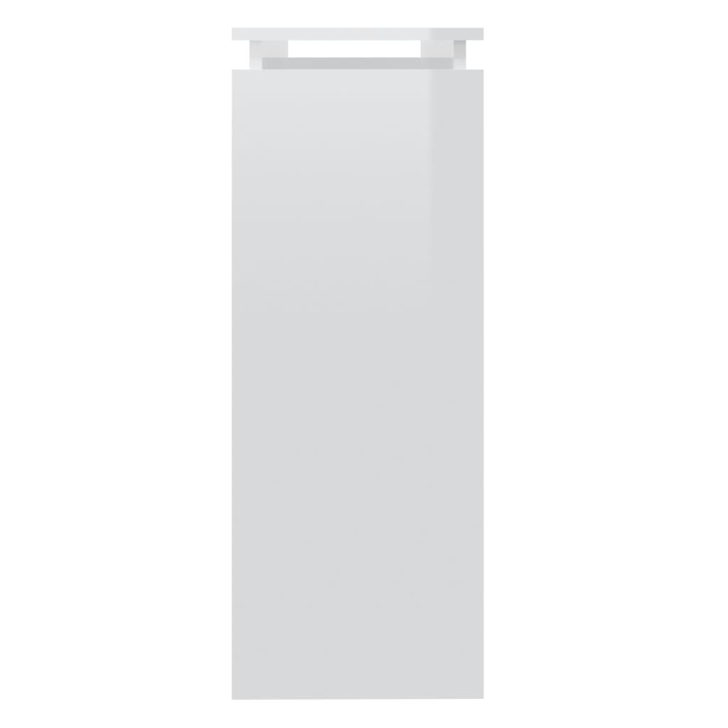 vidaXL konsoollaud, kõrgläikega valge, 102x30x80 cm, puitlaastplaat