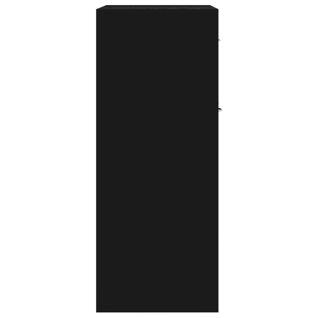 vidaXL puhvetkapp, must, 60 x 30 x 75 cm, puitlaastplaat