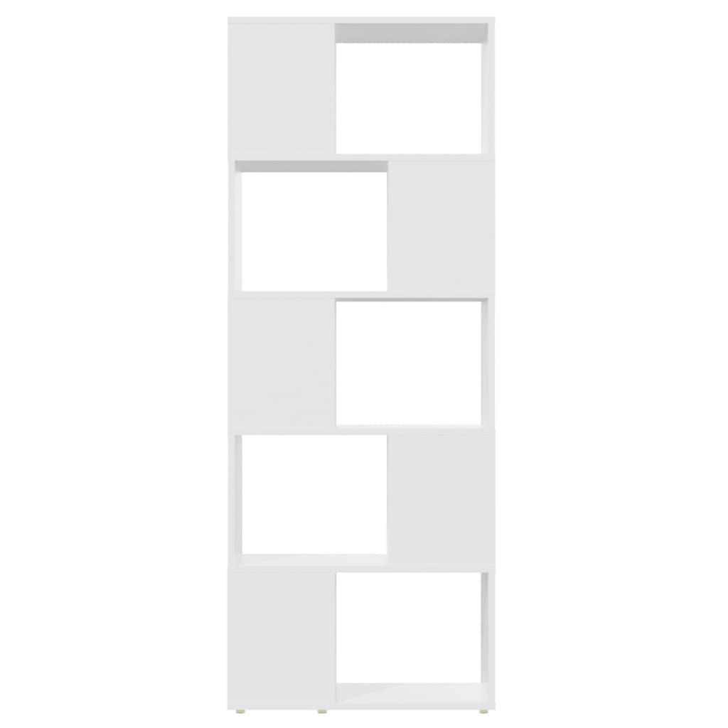 vidaXL raamaturiiul/ruumijagaja valge 60 x 24 x 155 cm, puitlaastplaat
