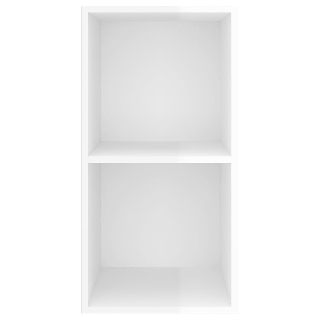 vidaXL seina telerikapp, kõrgläikega valge, 37x37x72 cm puitlaastplaat
