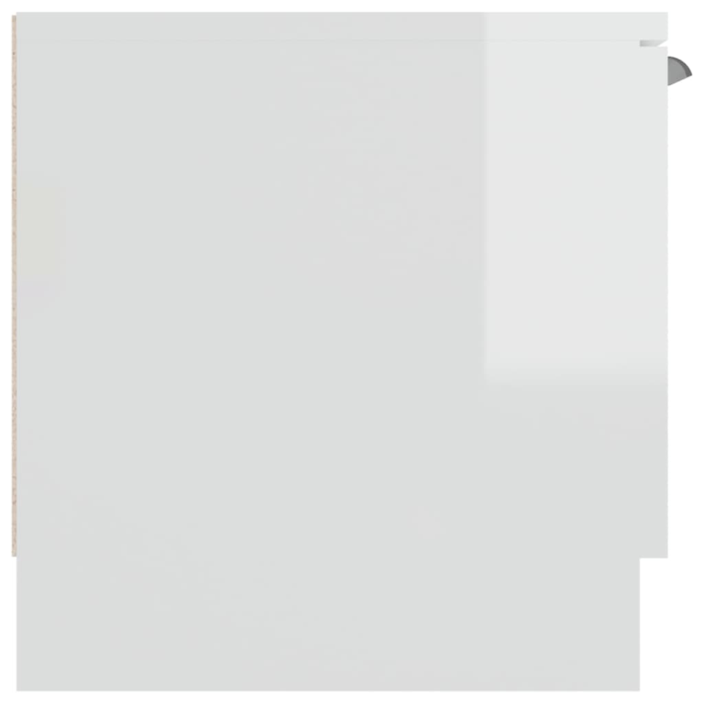 vidaXL telerikapp, kõrgläikega valge, 102x35x36,5 cm, tehispuit