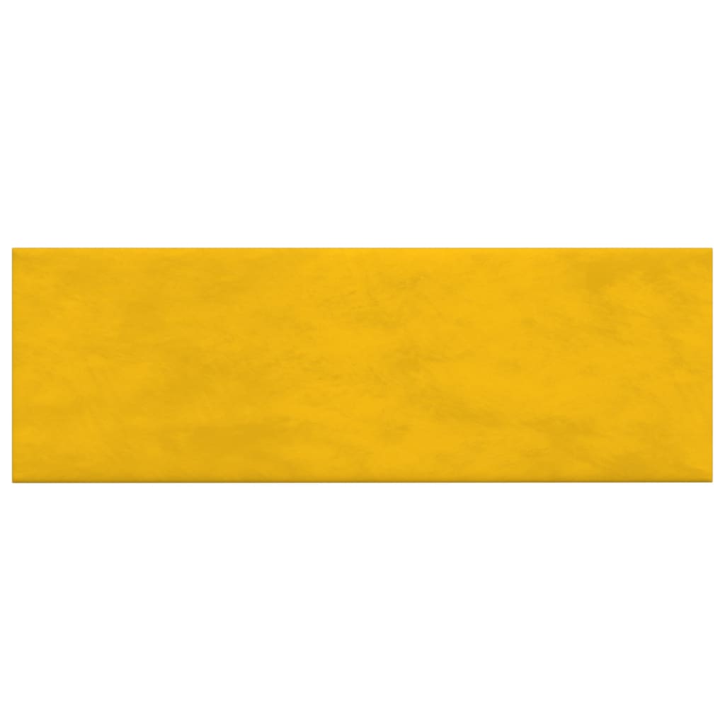 vidaXL seinapaneelid 12 tk, kollane, 90 x 30 cm, samet, 3,24 m²
