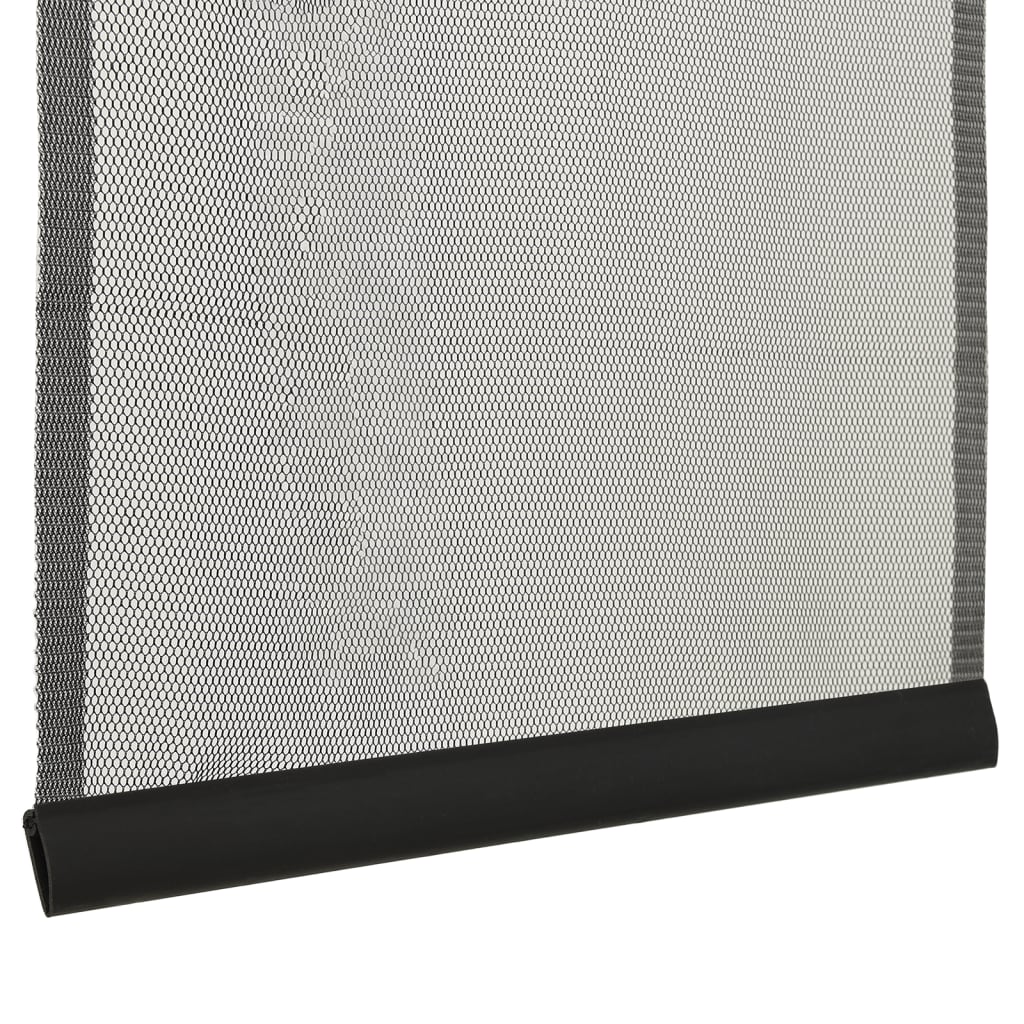 vidaXL putukakardin uksele, võrkkardinaga, must, 100x220 cm, polüester